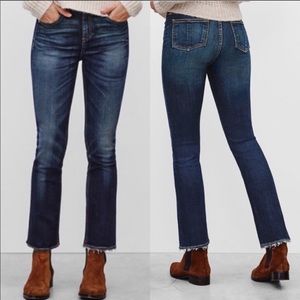 Rag & Bone Crop Skinny Jeans Frayed Doheny